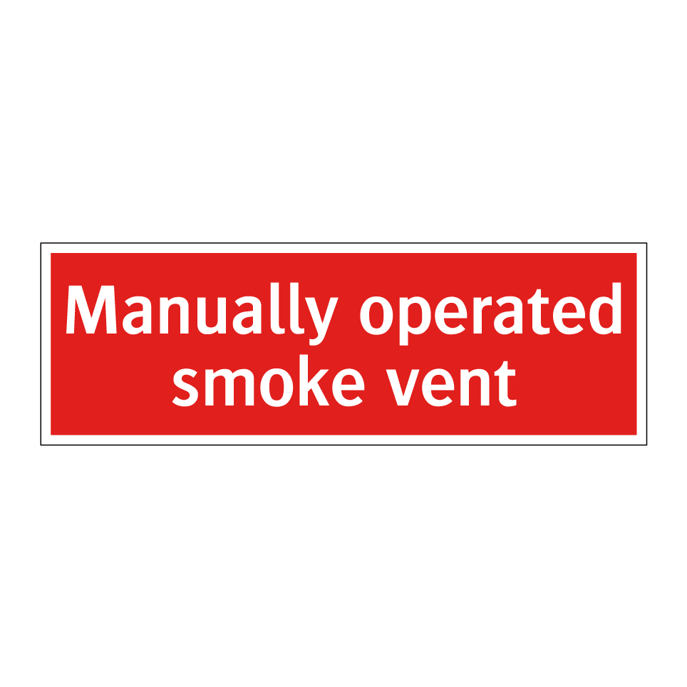 Manually operated smoke vent