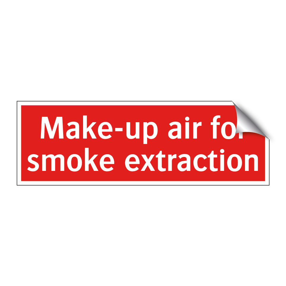 Make-up air for smoke extraction