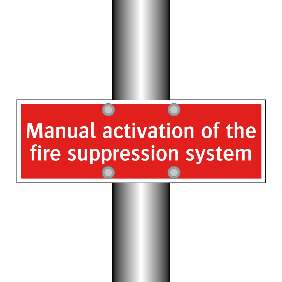 Manual activation of the fire suppression system