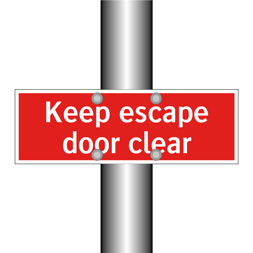 Keep escape door clear