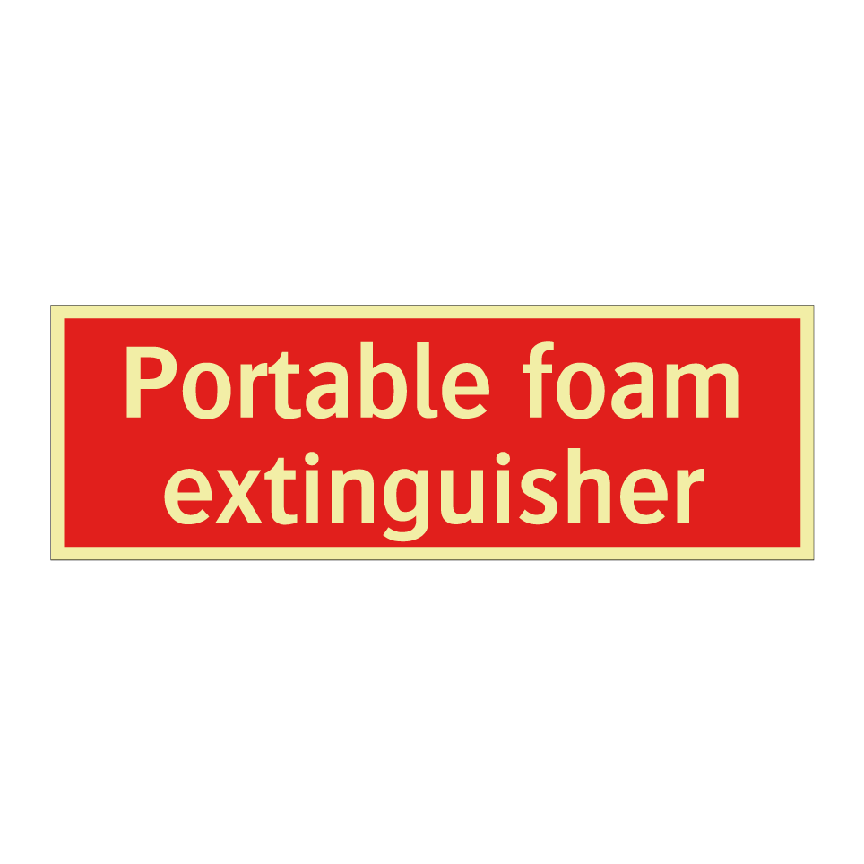 Portable foam extinguisher
