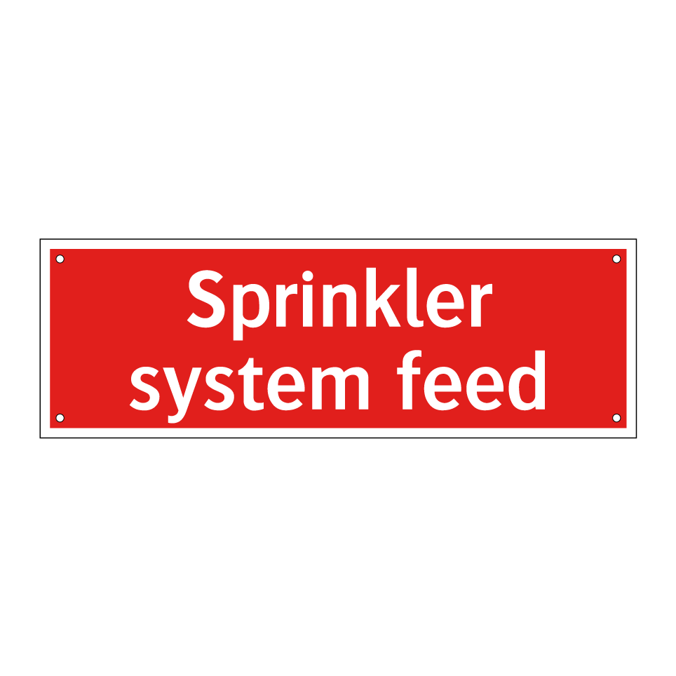 Sprinkler system feed