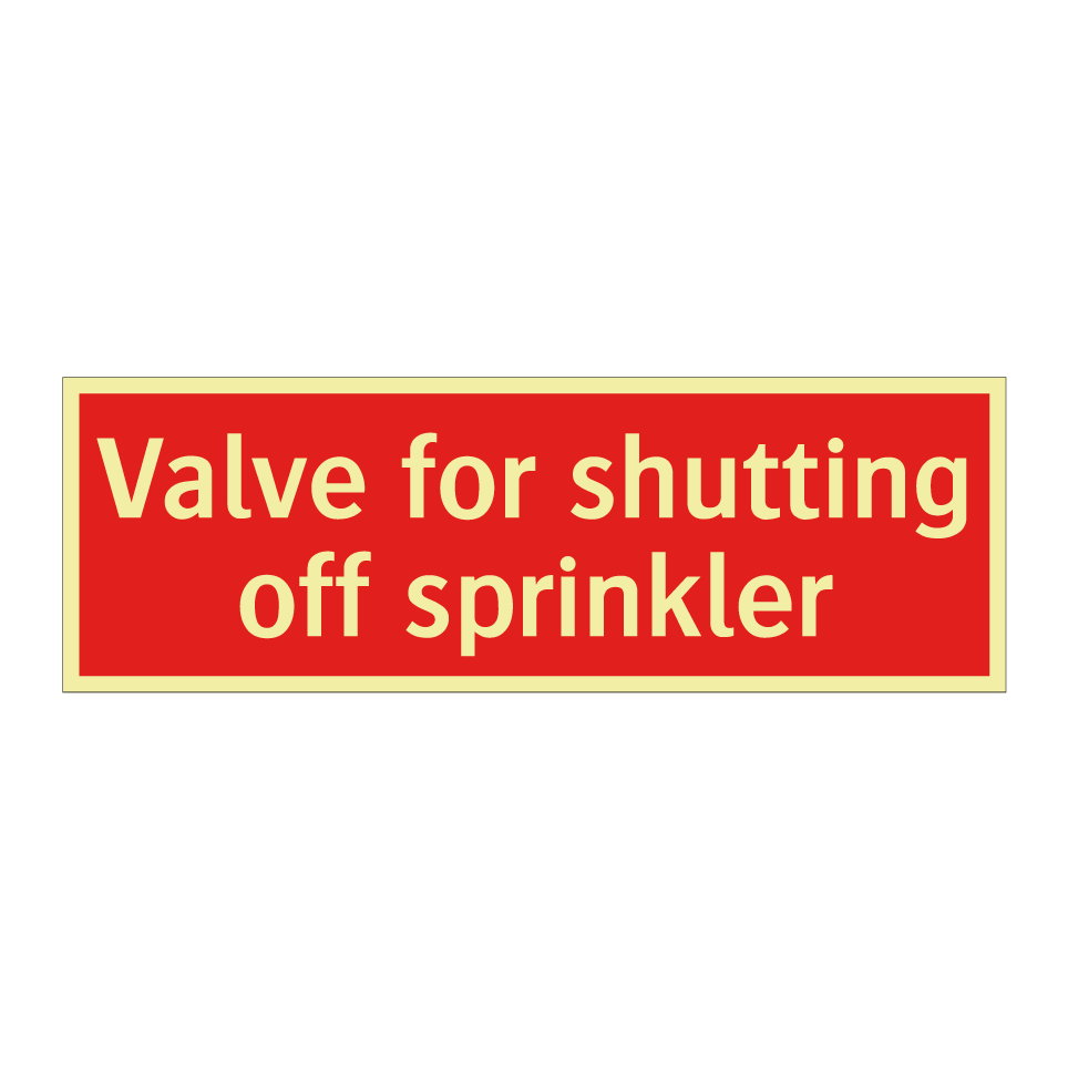 Valve for shutting off sprinkler