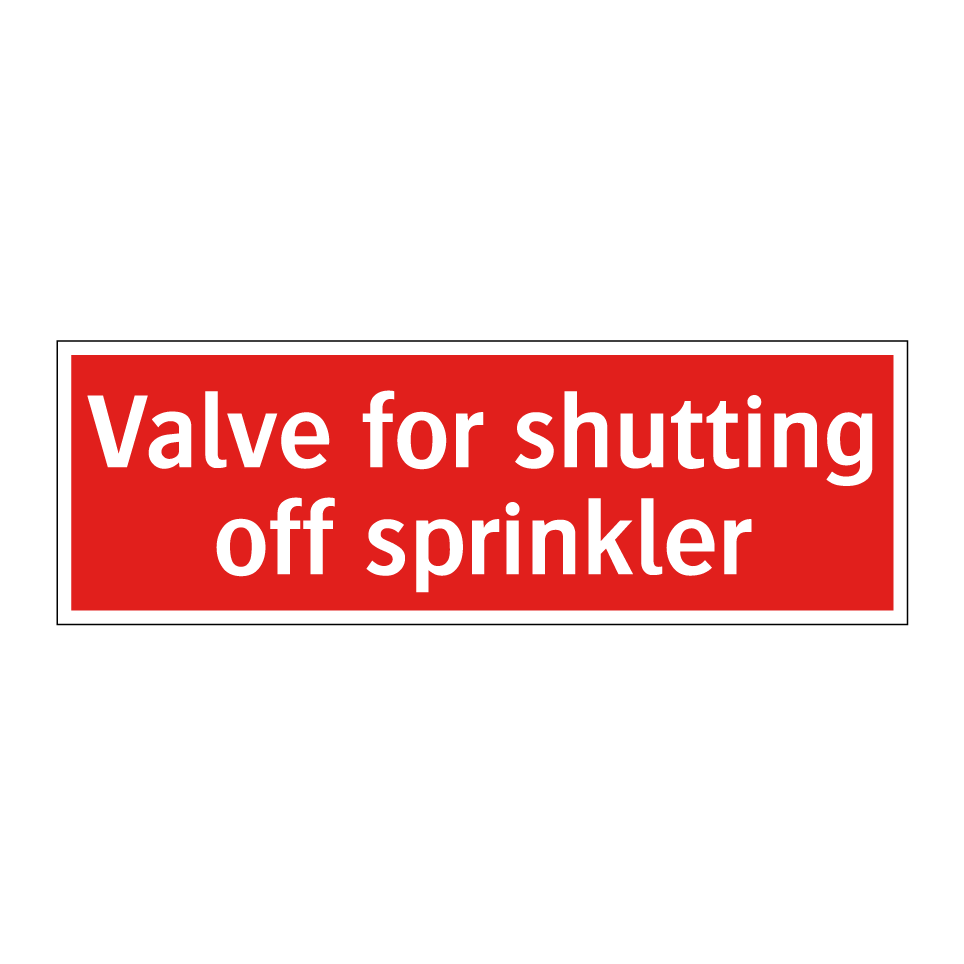 Valve for shutting off sprinkler