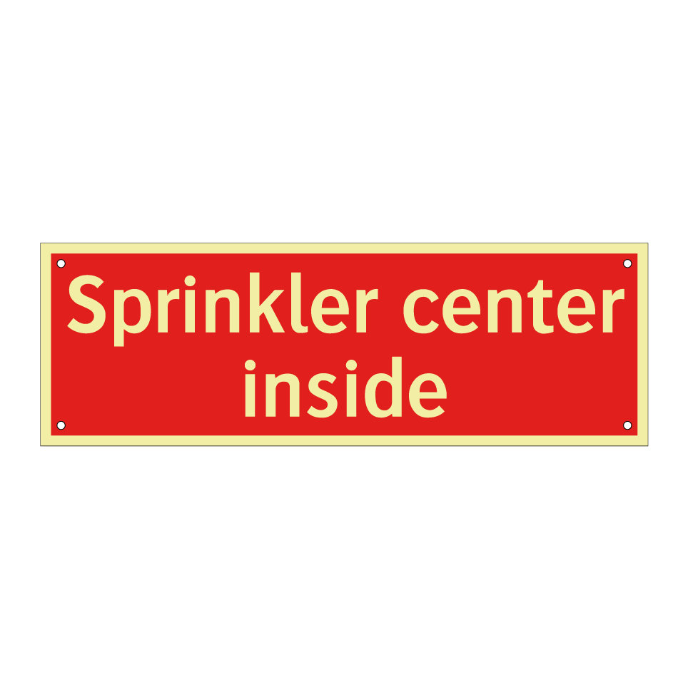 Sprinkler center inside