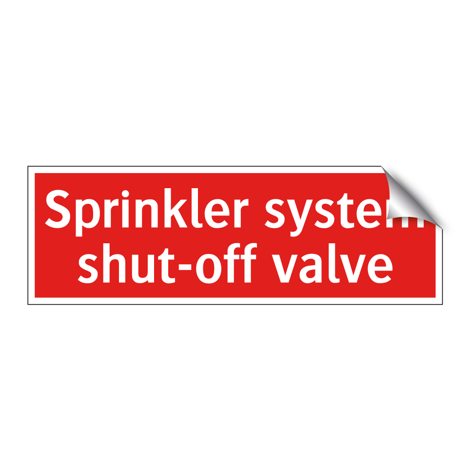 Sprinkler system shut-off valve