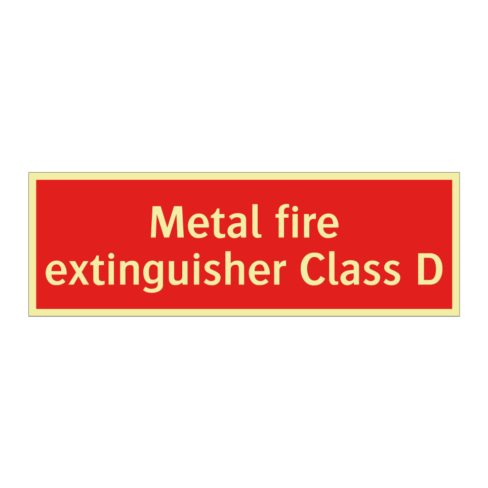 Metal fire extinguisher Class D