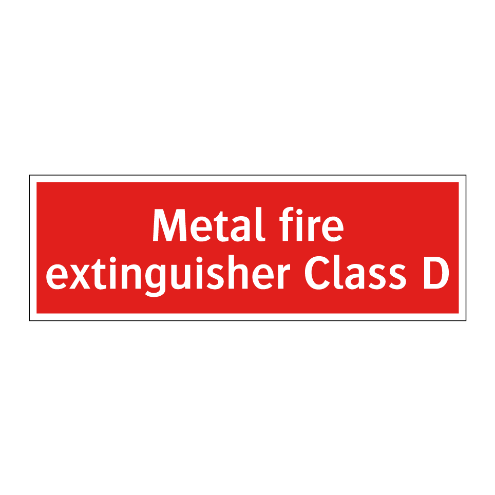 Metal fire extinguisher Class D