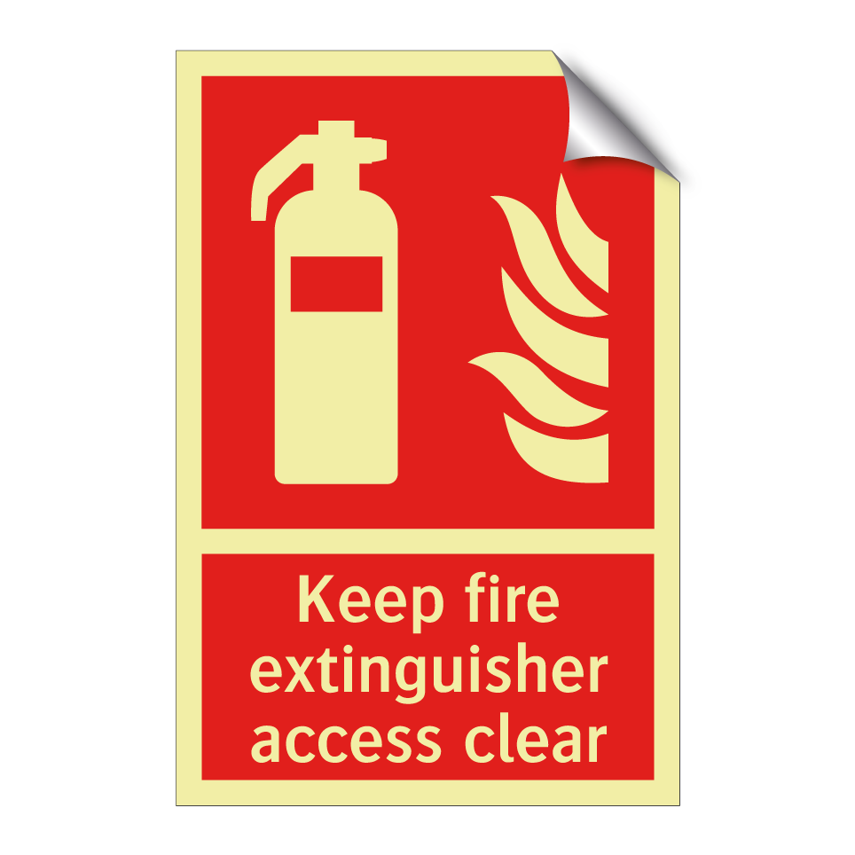 Keep fire extinguisher access clear