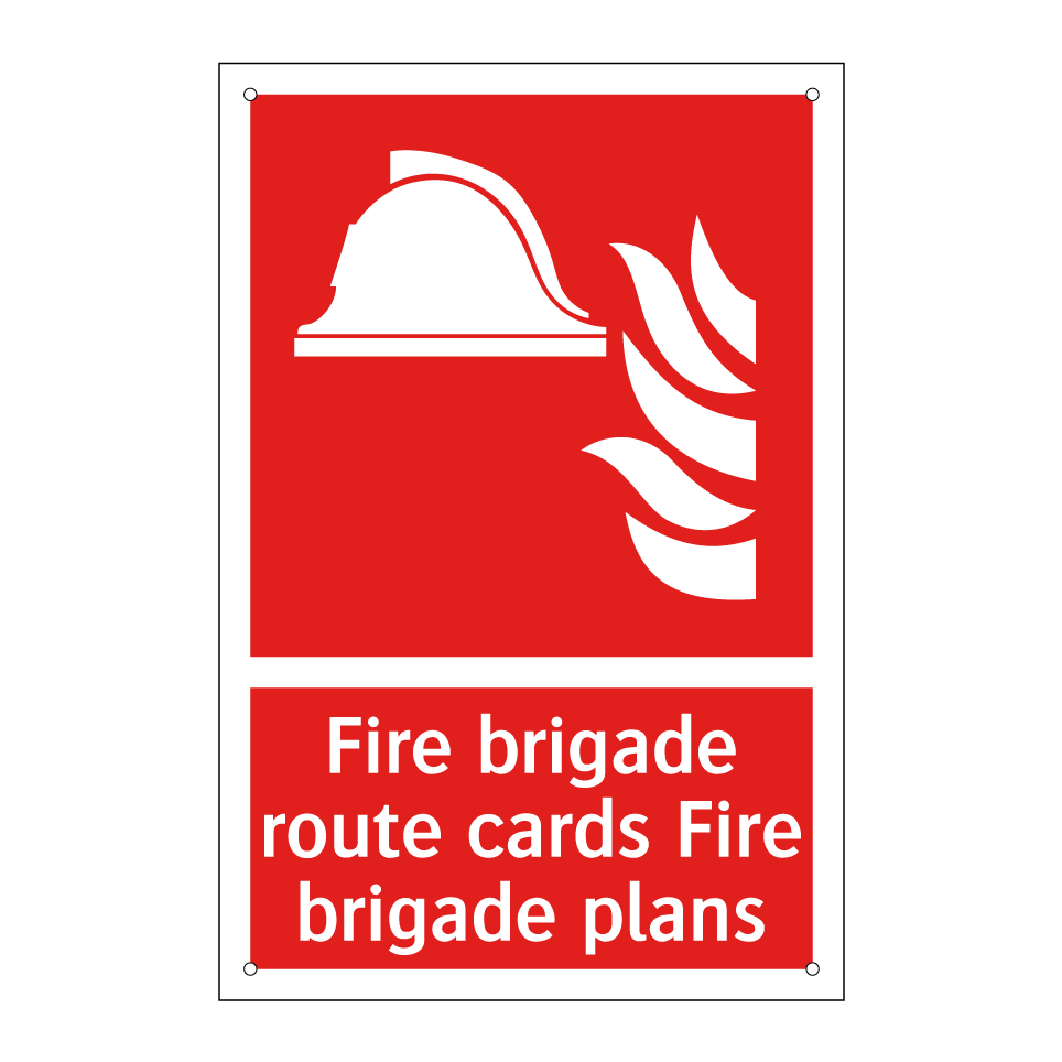 Fire brigade route cards Fire brigade plans