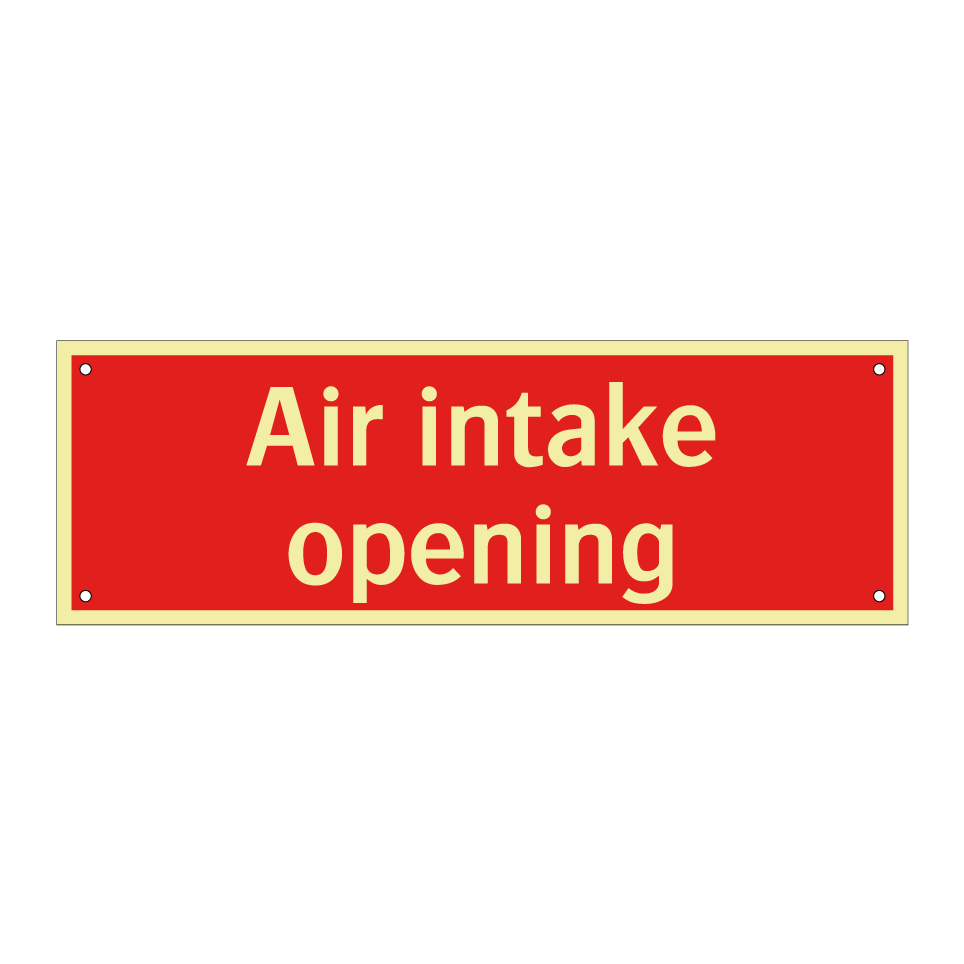 Air intake opening