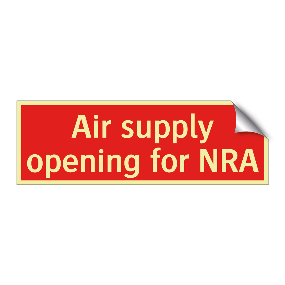 Air supply opening for NRA