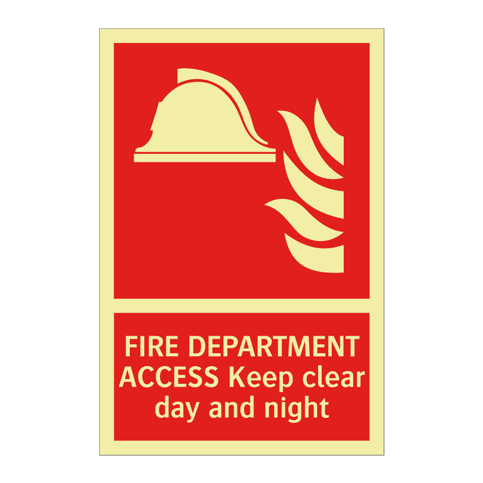 FIRE DEPARTMENT ACCESS Keep clear day and night