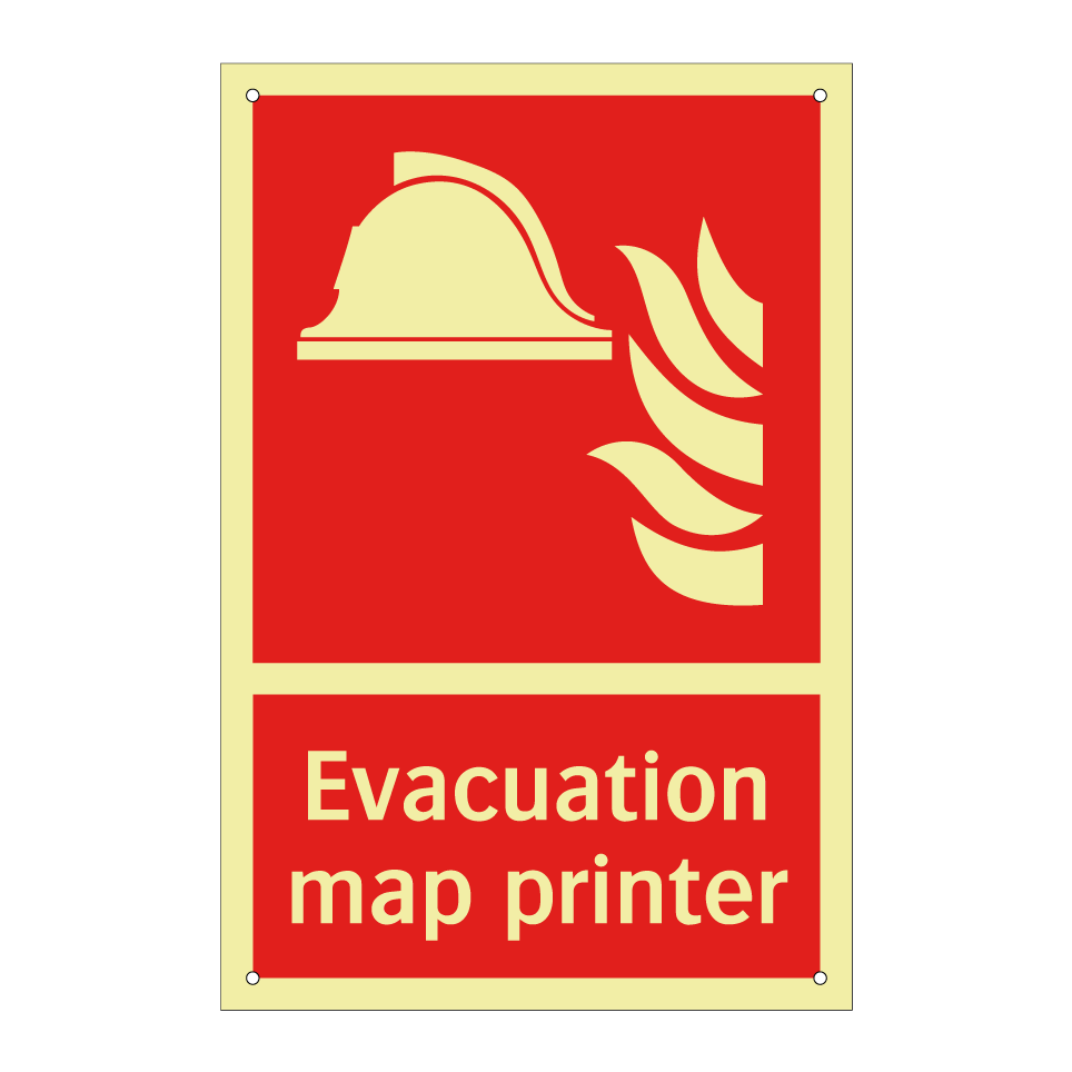 Evacuation map printer