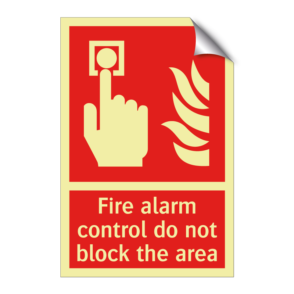Fire alarm control do not block the area