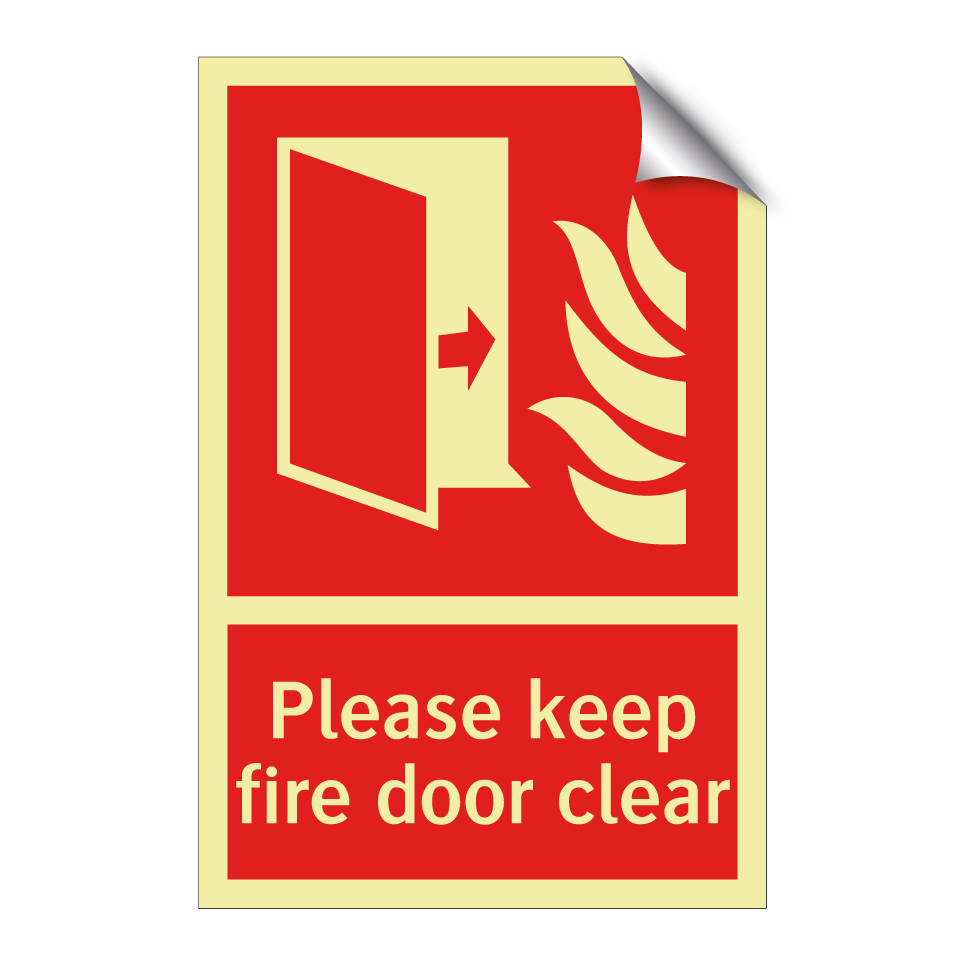 Please keep fire door clear