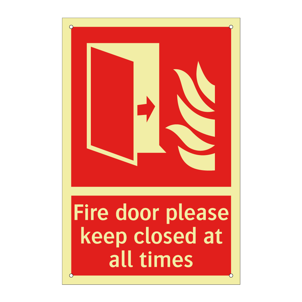 Fire door please keep closed at all times