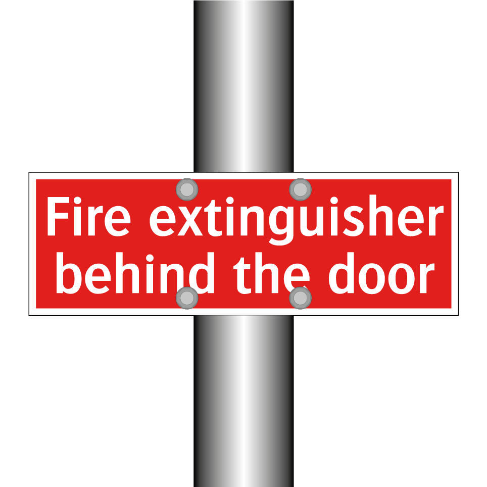 Fire extinguisher behind the door
