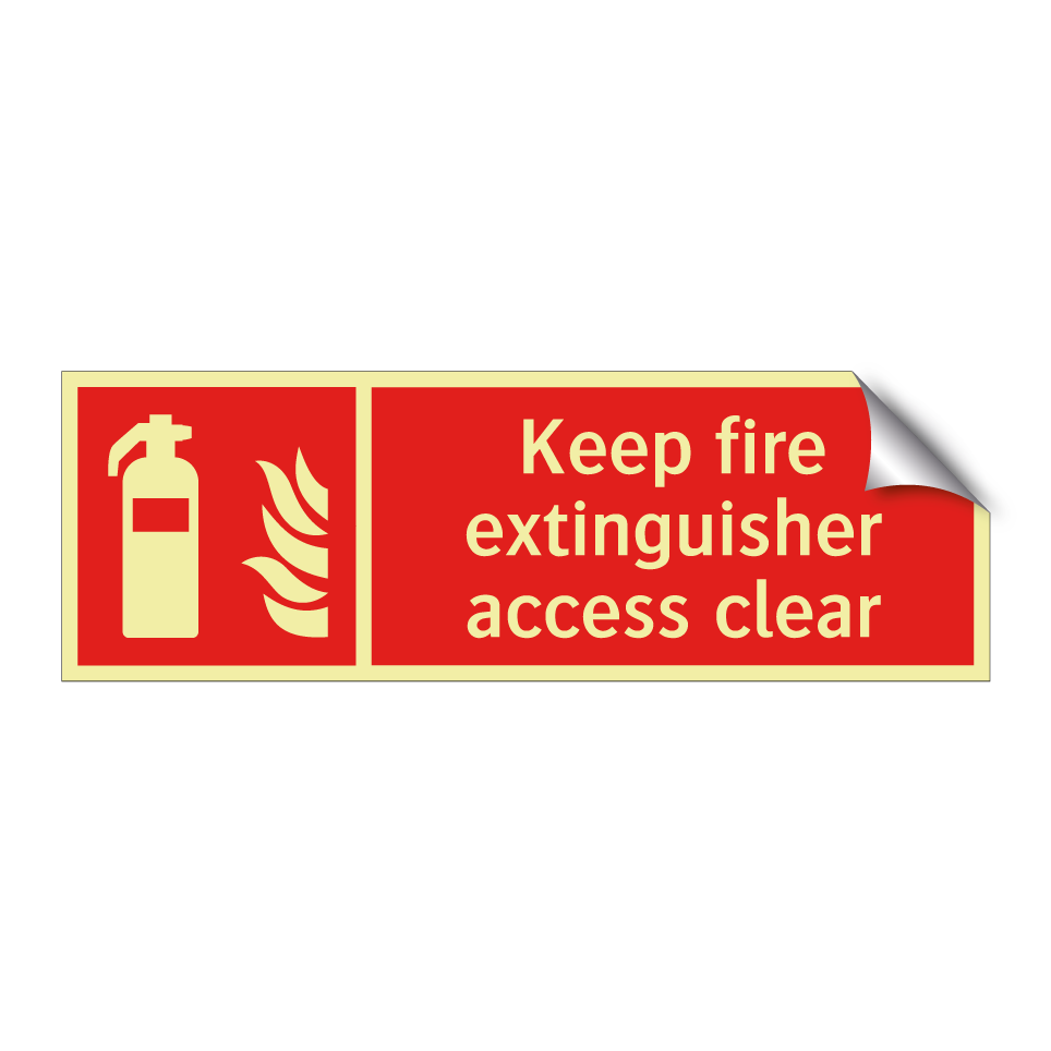 Keep fire extinguisher access clear