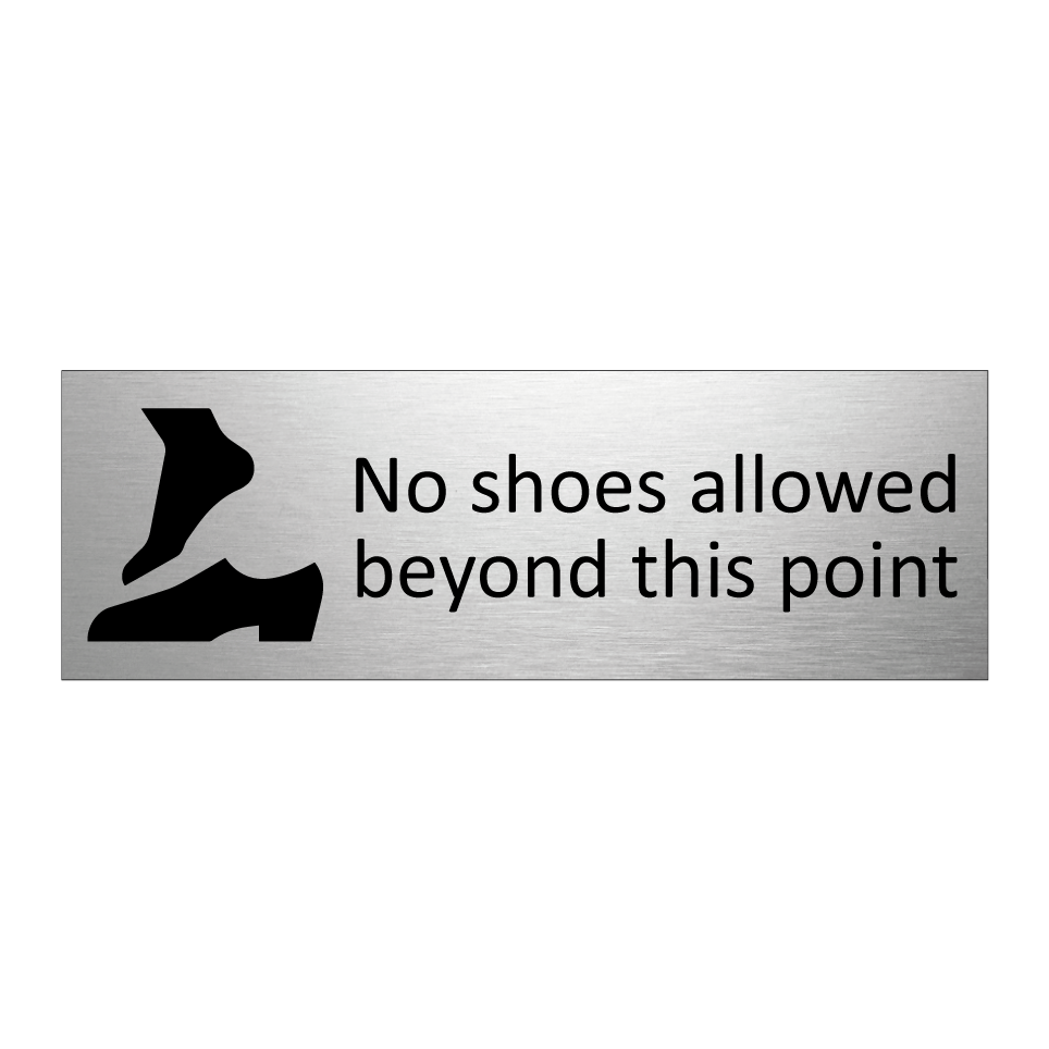 No shoes allowed beyond this point