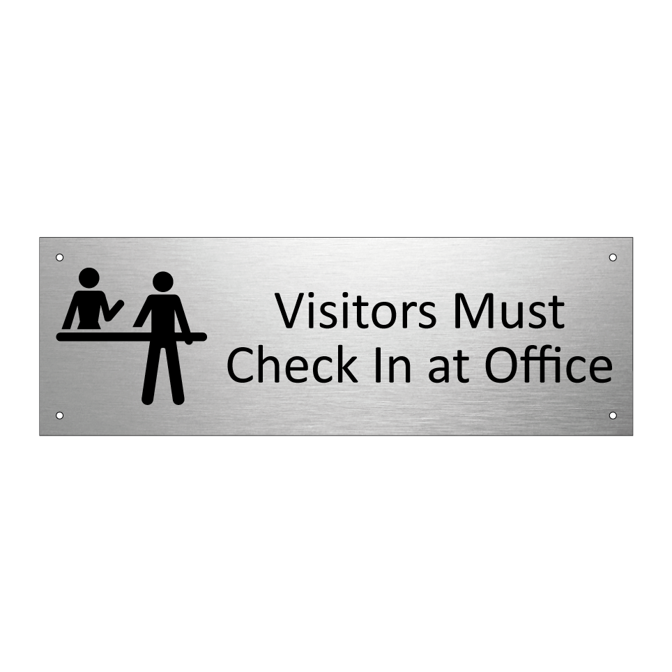 Visitors Must Check In at Office