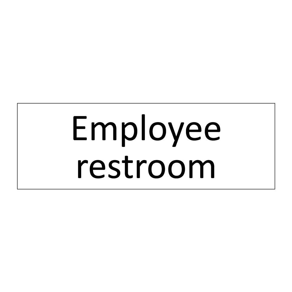 Employee restroom