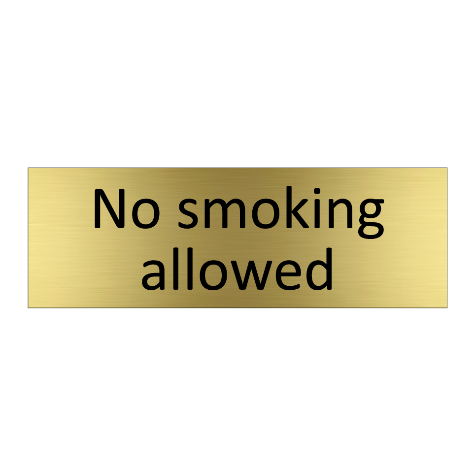 No smoking allowed