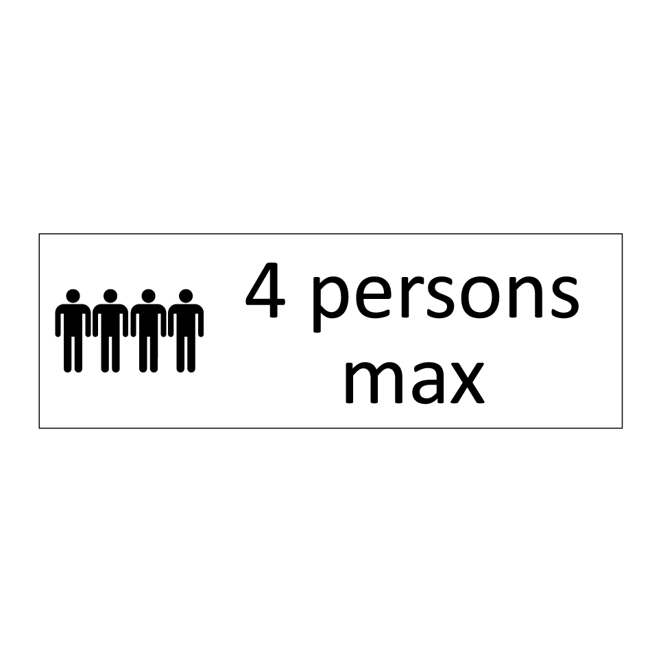 4 persons max