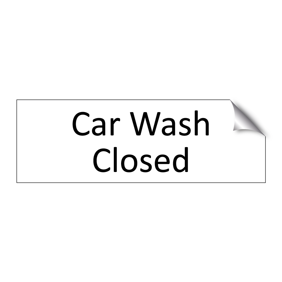 Car Wash Closed