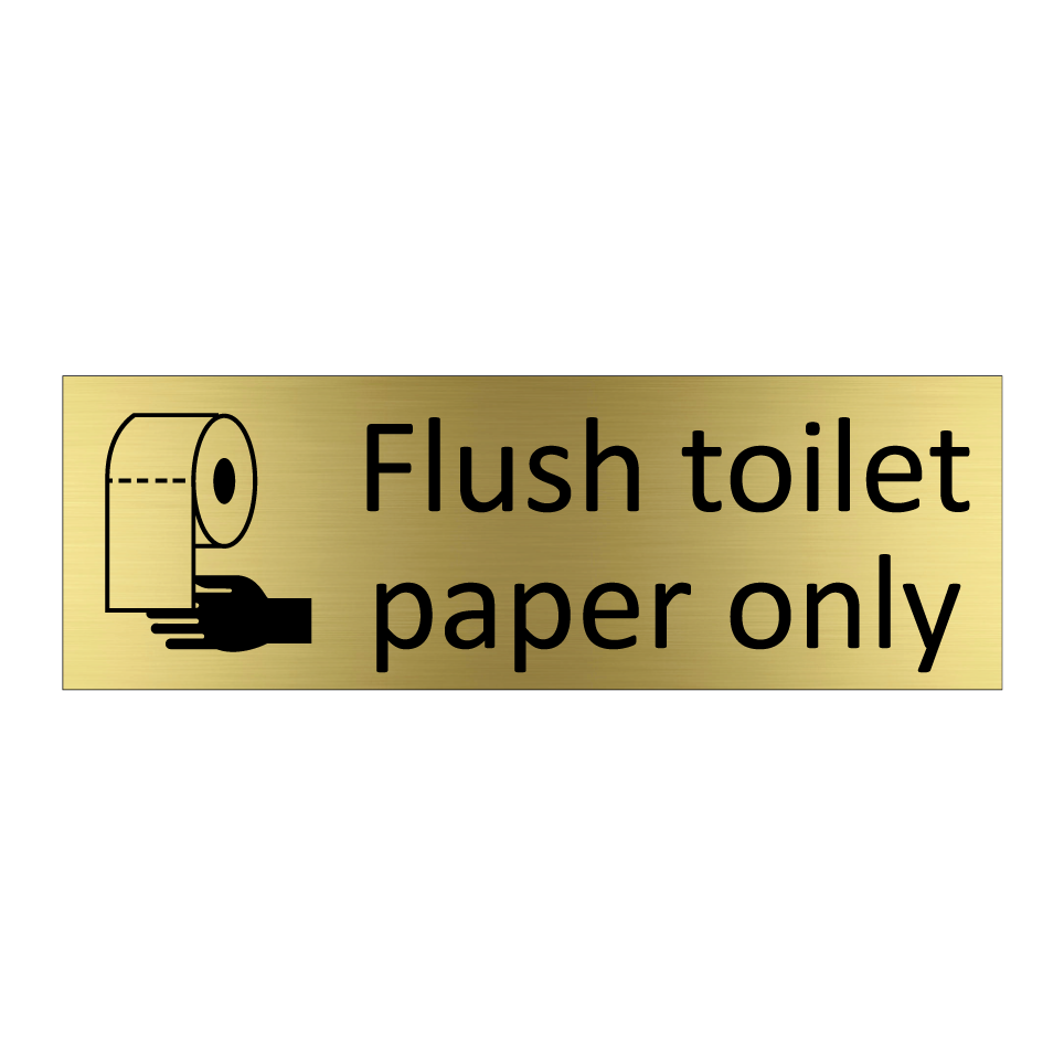 Flush toilet paper only