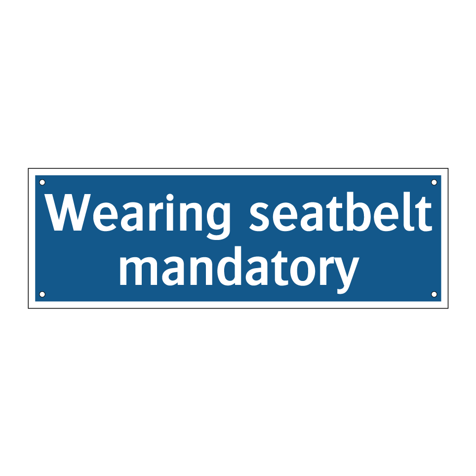Wearing seatbelt mandatory