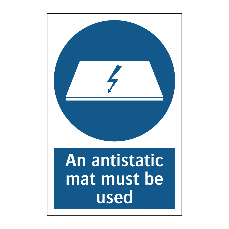 An antistatic mat must be used