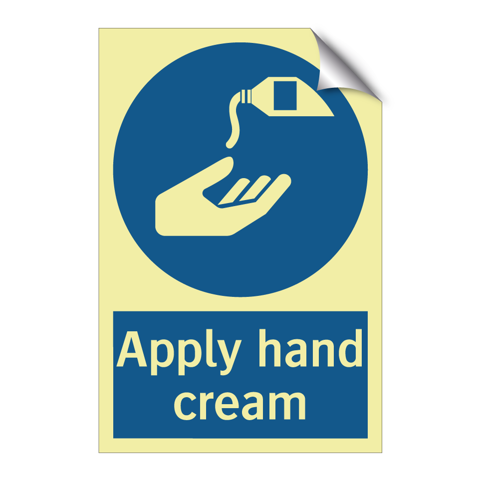 Apply hand cream