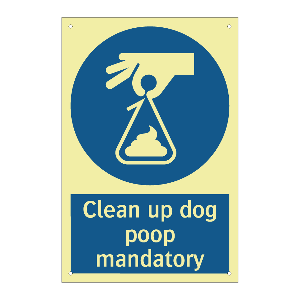Clean up dog poop mandatory
