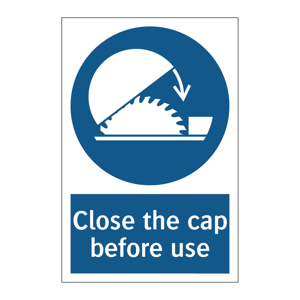 Close the cap before use