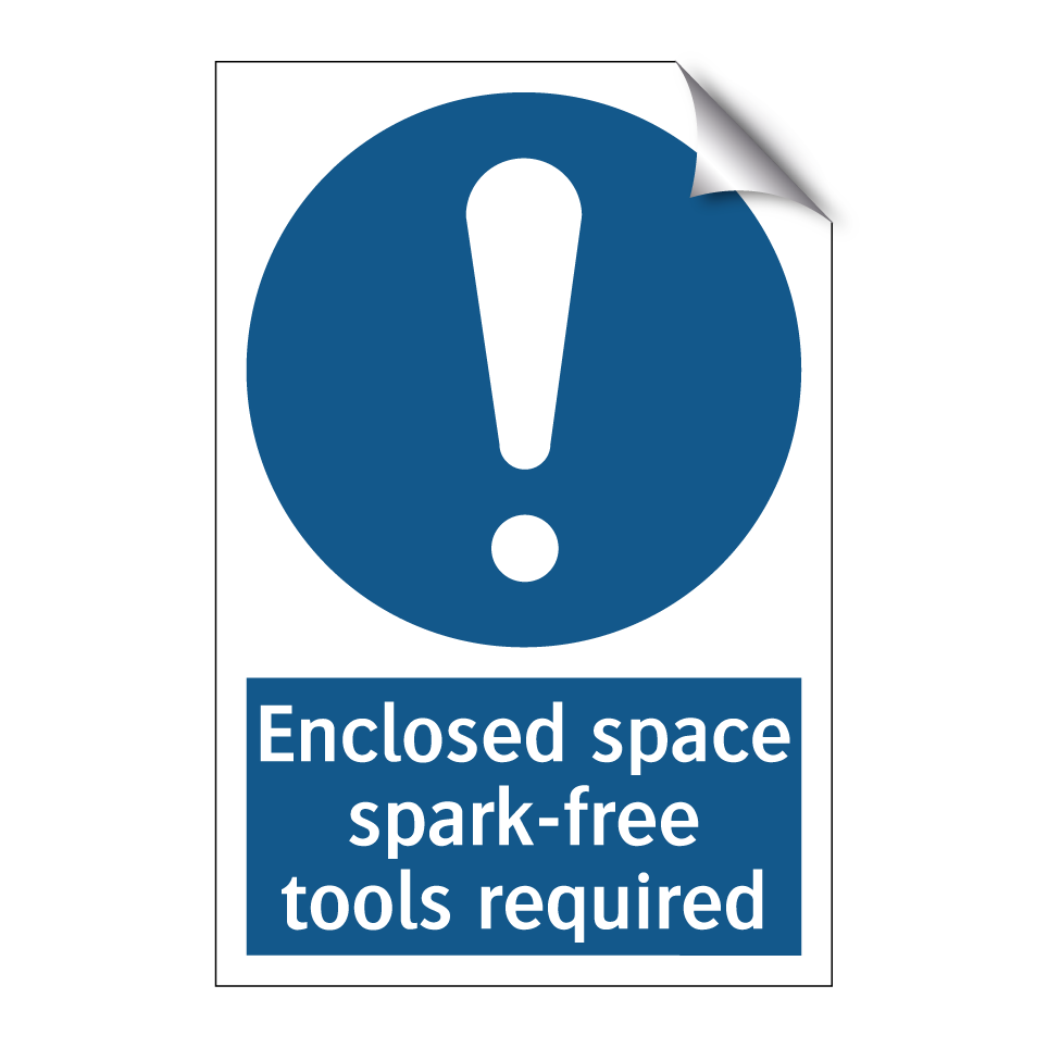 Enclosed space spark-free tools required
