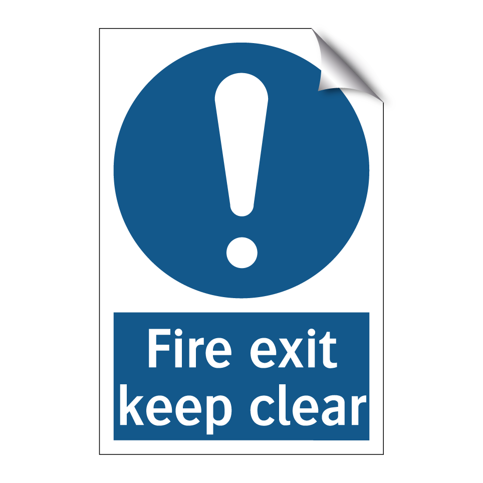 Fire exit keep clear