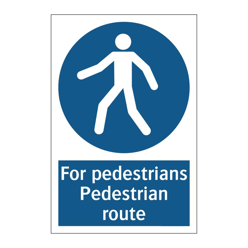 For pedestrians Pedestrian route