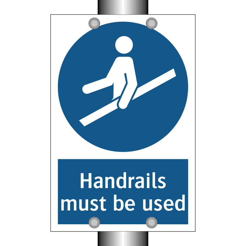 Handrails must be used