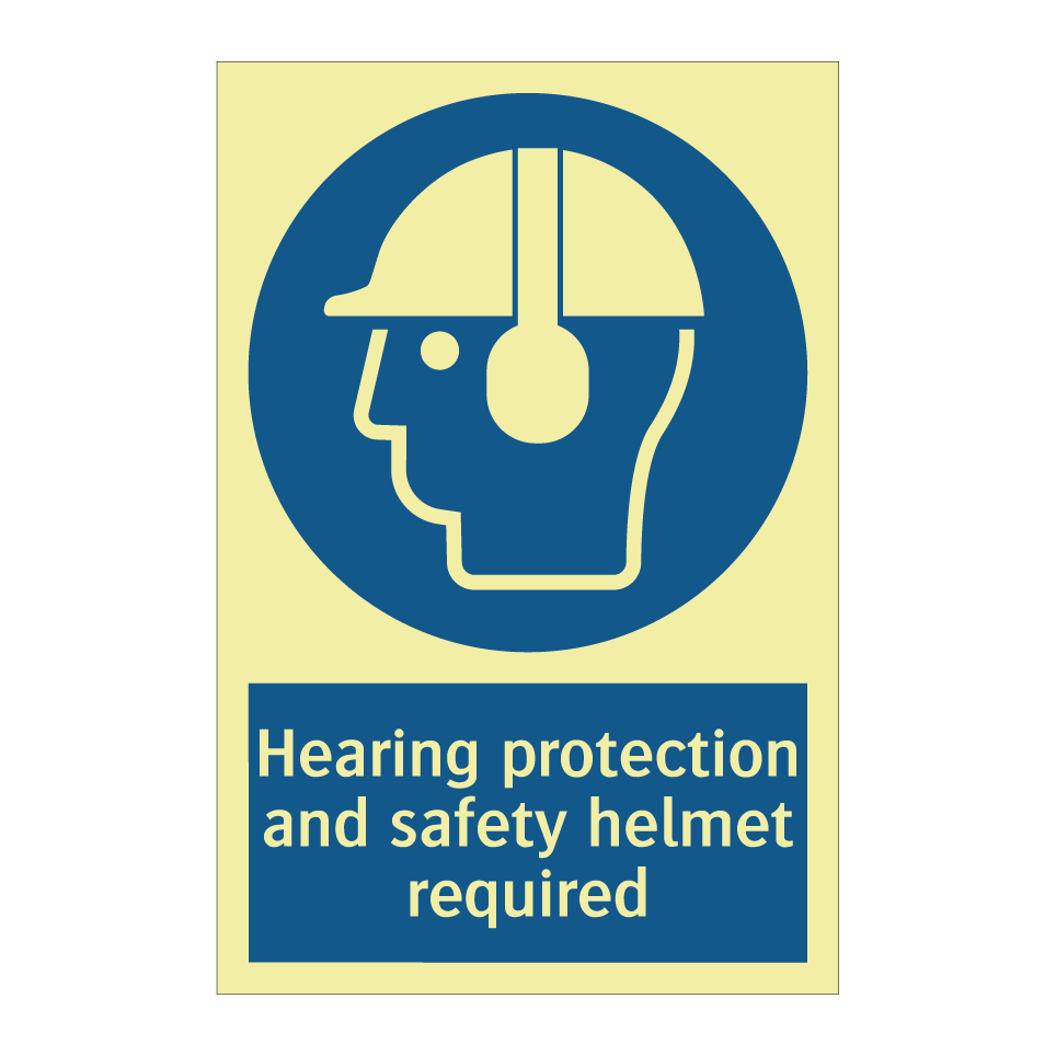 Hearing protection and safety helmet required