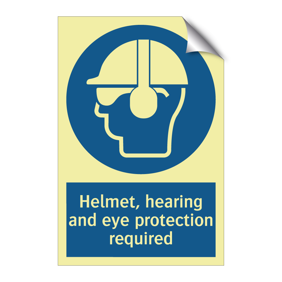 Helmet, hearing and eye protection required