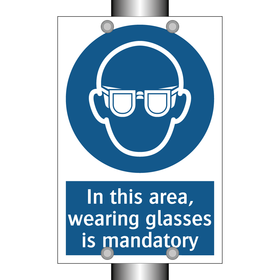 In this area, wearing glasses is mandatory