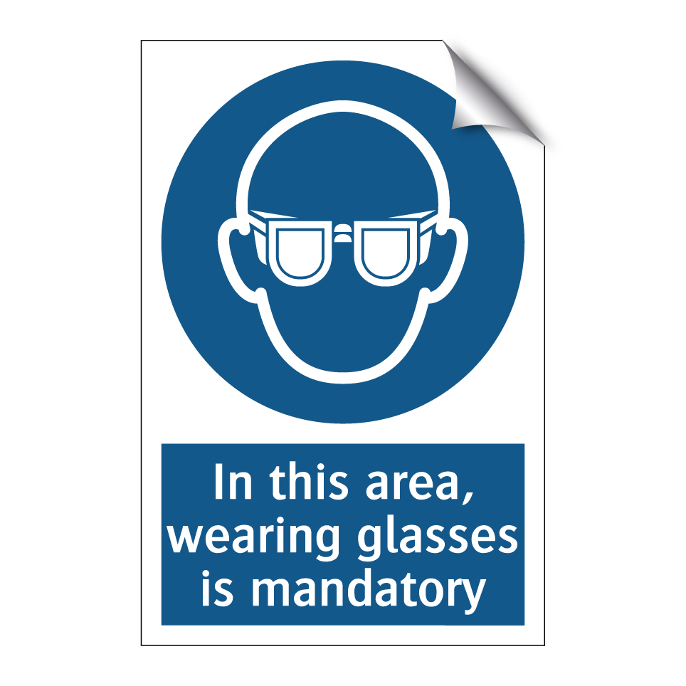 In this area, wearing glasses is mandatory