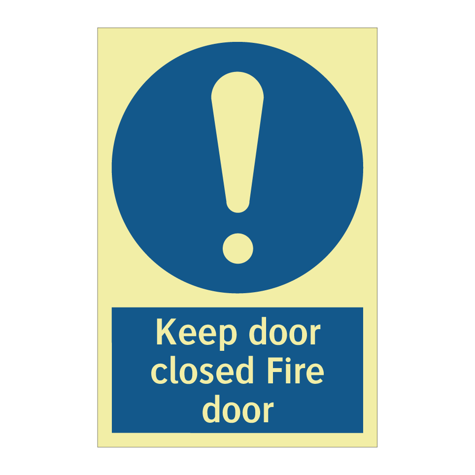 Keep door closed Fire door