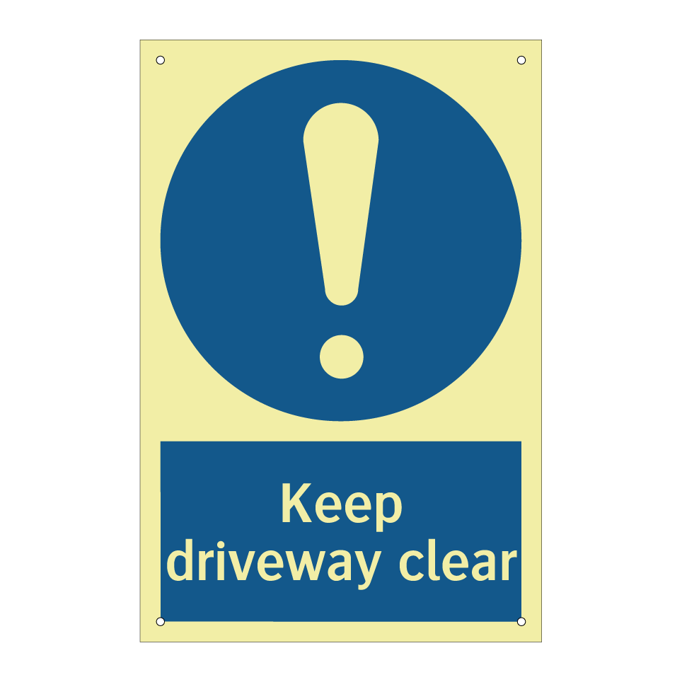 Keep driveway clear