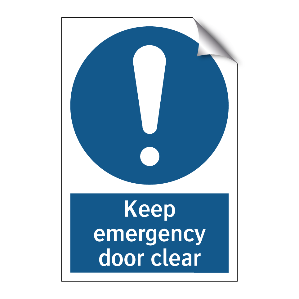 Keep emergency door clear