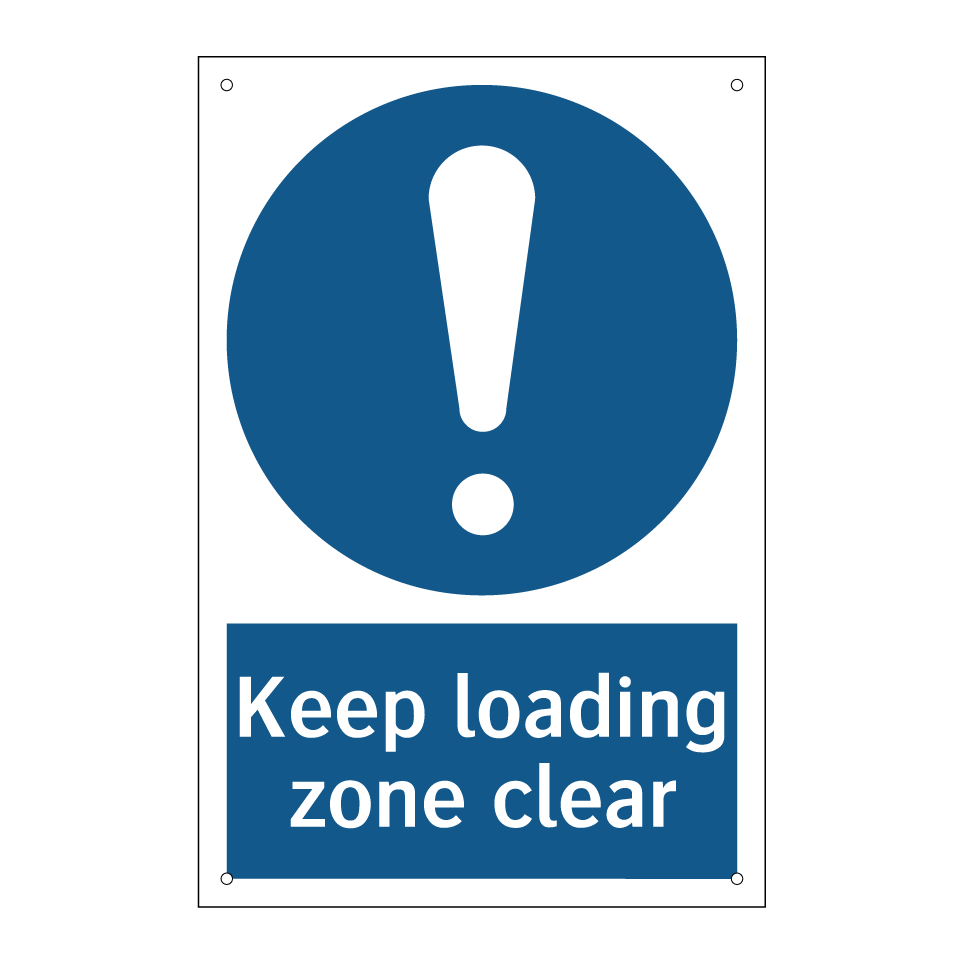 Keep loading zone clear