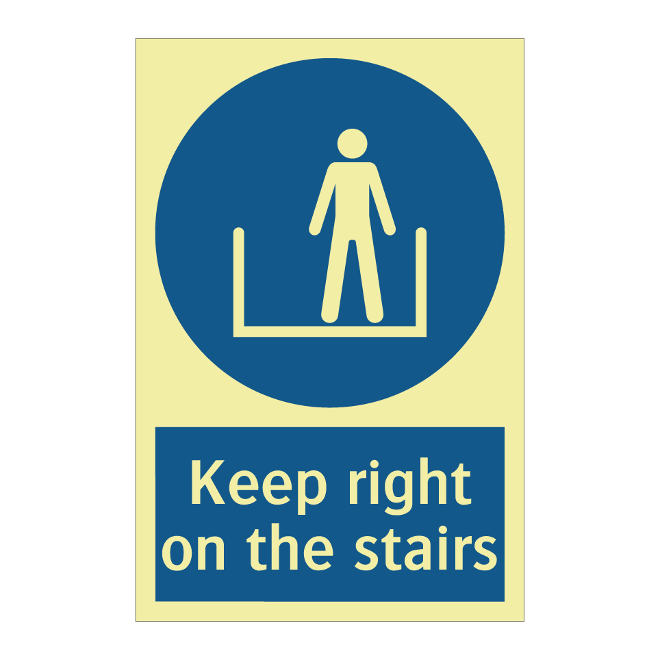 Keep right on the stairs