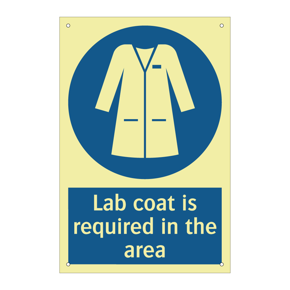 Lab coat is required in the area