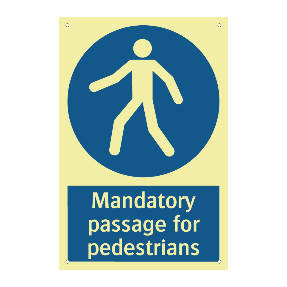 Mandatory passage for pedestrians